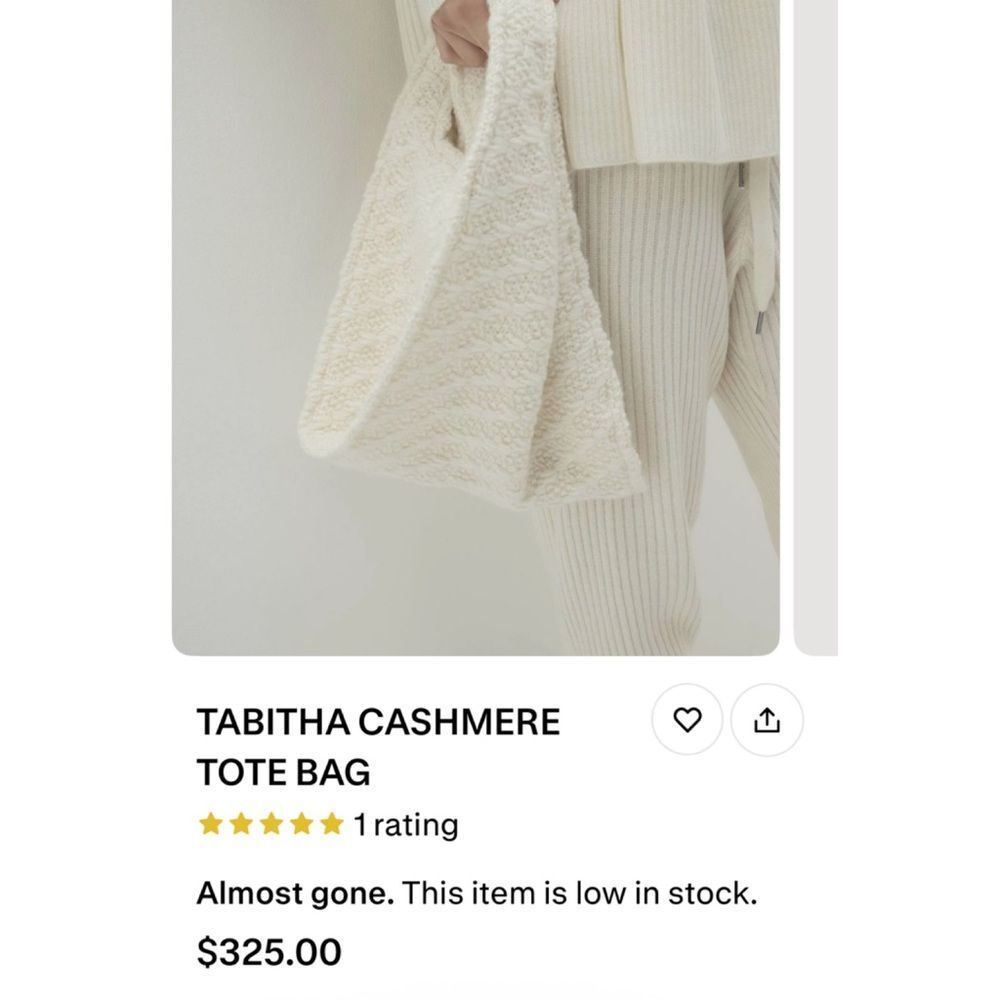 NWT Naked Cashmere Tabitha Cashmere Tote Bag - Picture 3 of 7